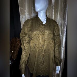 Green Old Navy Shirt Blouse Size XL